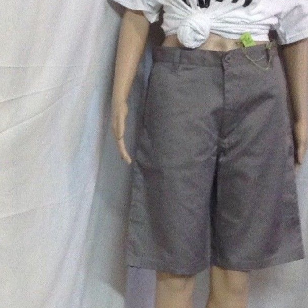 Men's Pacific Blue Slim Fit Grey Shorts Size 32 Wa